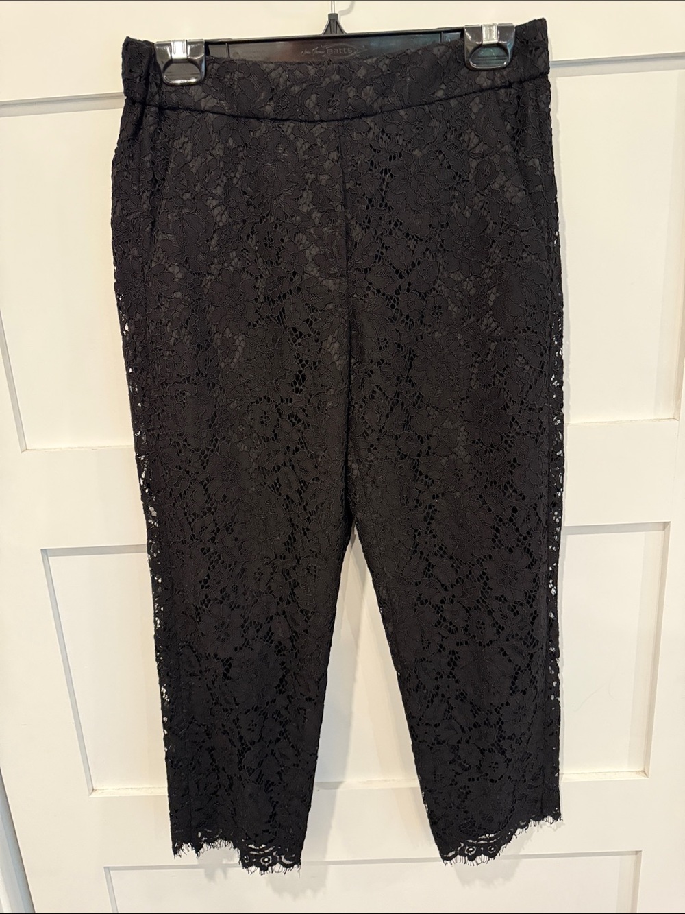 J. Crew Black Lace Cropped Ankle Pants